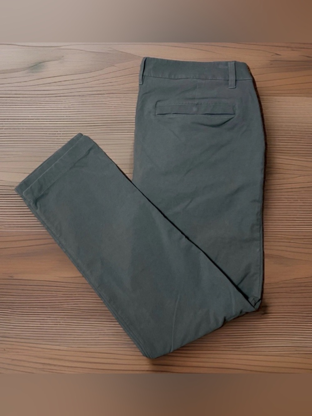 Lululemon ABC Pants Men 34x31 Green Stretch Chino Athleisure Zip Pocket LM5AX5S